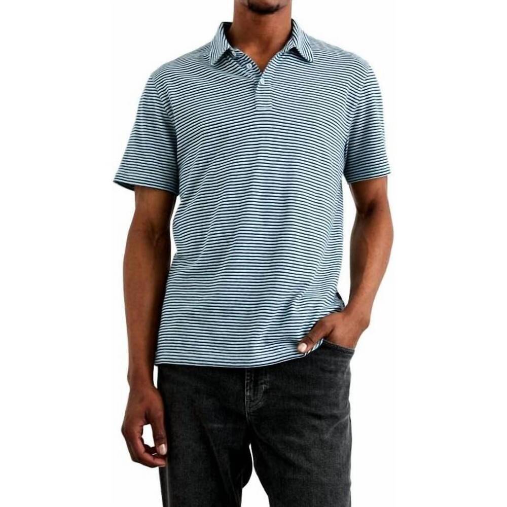 NEW RAILS napoli polo shirt in cerulean sky stripe